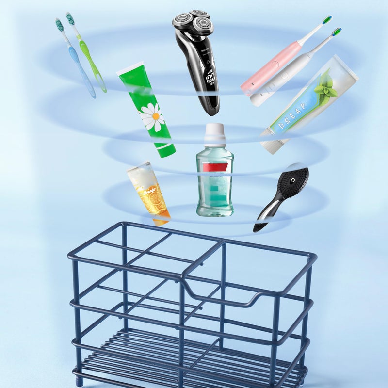 Dseap Toothbrush Holder, Electric Toothbrush Holder - Stainless Steel Tooth Brush Holder, Toothpaste Holder Organizer Stand Caddy for Bathroom, Black - Image 5